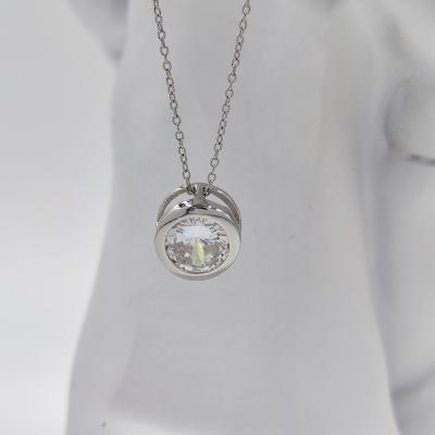 China Unique Design 925 Sterling Silver Zircon Necklace Trendy Fashion New Jewelry for sale