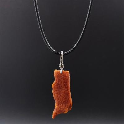 China CLASSIC Fashion Retro 925 Silver With Real Amber Necklace Premium Jewelry for sale