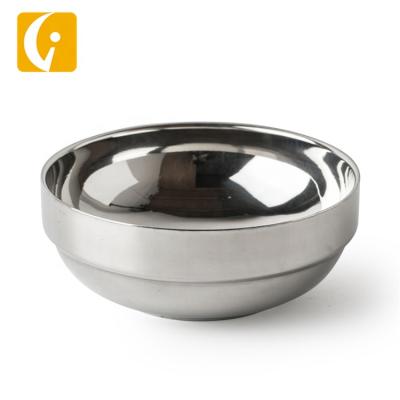 China Disposable high quality Korean style mixing stainless steel double wall bowl and soup bowl for sale