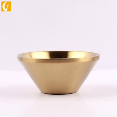 China 304 Stainless Steel Home Gold Bowl V-Shaped Soup Bowl for sale