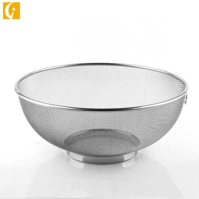 China Home Kitchen Stainless Steel Hole Dense Fruit Basket for sale