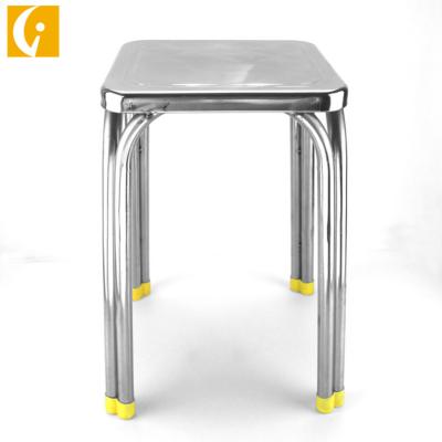 China Cooling Bar Stool 46cm Kitchen Stainless Steel Chair Durable Base Bathroom Bench Small Seat for sale