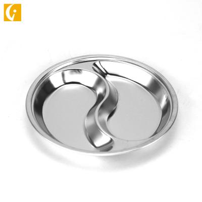 China 201 Stainless Steel Condiment Dish Soy Sauce Vinegar Sustainable Circular Dipping Dish for sale