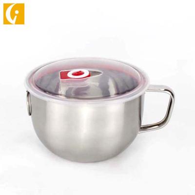 China 201 Container Sealed Cups Stainless Steel Leak Proof Food Lid Viable Korean Instant Noodle Fresh-Keeping for sale