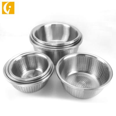 China Sustainable 304 Stainless Steel Rice Laundering Screen Kitchen Machine Thickened Side Drain Counter Basin for sale