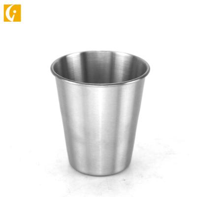 China Sustainable 304 Stainless Steel Water Cup 300ml / 500ml Single Layer Restaurant Beverage Cup for sale