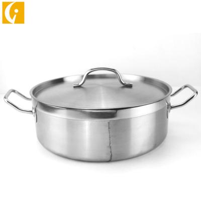 China Sustainable Large Capacity Two-flavor Soup Pot Thickened 201 Stainless Steel Hot Pot With Lid for sale