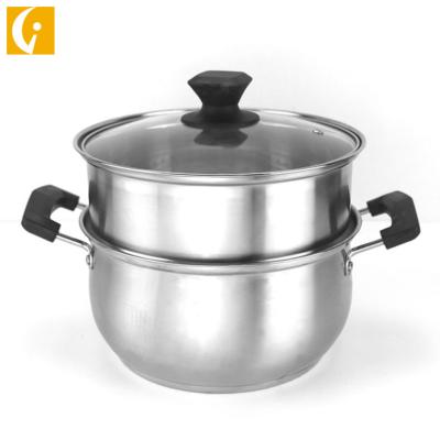 China Sustainable Specification Double Bottom Stainless Steel Multi Soup Steaming Pot Induction Cooker Pot for sale