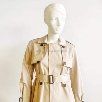 China Classic Solid Color 2022 Women Long Sleeve Lapel Winter Casual Coat Ladies Khaki Casual Blouse Anorak for sale