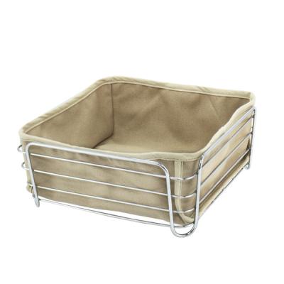 China Factory Stocked Supplier Custom Design Gold Iron Food Storage Wire Vegetable Bread Baskets Bread Basket For Serving for sale