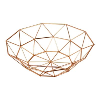 China Factory stocked direct OEM accept contemporary iron bowl fruit baskets stand fruit basket for food storage for sale