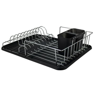 China Factory Stocked Supplier Iron Filtered Water Racks Sinks Kitchen Storage Shelf Above Sink Dish Drying Rack With Drainer for sale