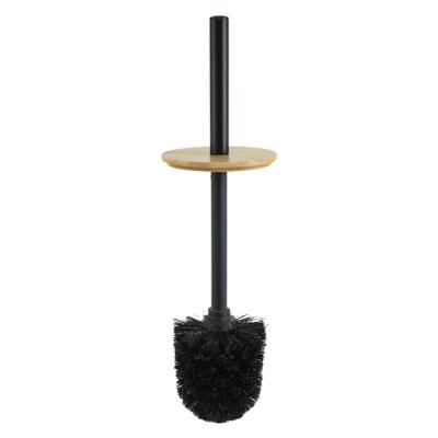 China Factory Supply Sustainable Customized Bathroom Cleaner Customized Stand Toilet Brush Black Toilet Brush for sale