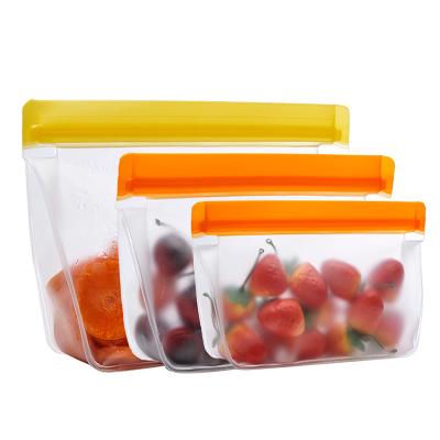 China Reusable Eva Pack Stand Up Vegetable Zipper Bag Eco-friendly Zipper Lock Snack Bag Reusable Vegetable Zipper Bag for sale