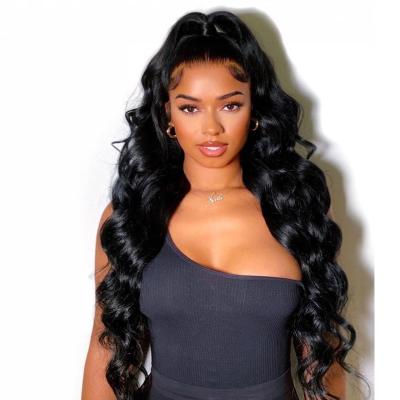 China Factory Wholesale Transparent Lace Front Wigs Peruvian Virgin Hair 360 Lace Front Human Hair Body Wave HD Curly Curly Factory Wigs For Black Women for sale