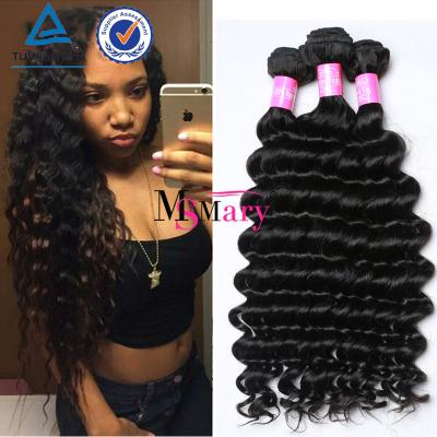 China Cambodian Deep Curly Hair 3Pcs Virgin Double Wave Deep Weft Mixed Lot 100% Hair Weave for sale