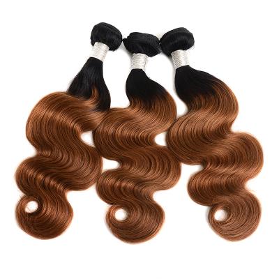 China Silky Straight Color Brazilian Virgin Remy Hair Extensions 1B 30 Brazilian Virgin Body Wave Ombre Ombre Weave Hair Bundles for sale