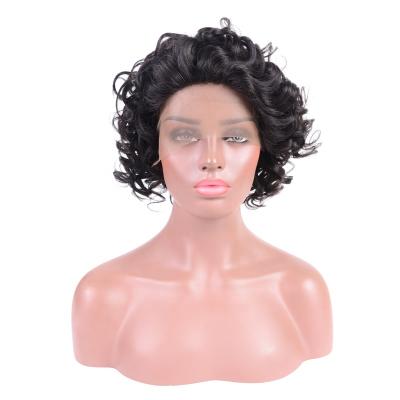 China Straight Loose Wave Short Bob Wigs Lace Frontal Human Hair, Full and Thick for sale