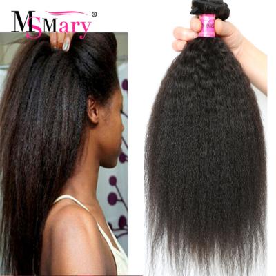 China High Quality Tangle Free Yaki No Shedding Straight Grade 7A Virgin Hair Unprocessed Malaysian Curly Hair for sale