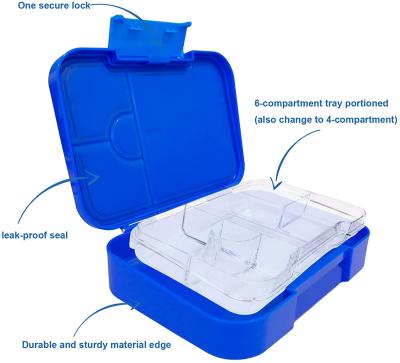 China Country Northfox Bento Lunch Boxes Reusable No Leak Kids Bento Box With 4 Compartment Wholesale Tiffin for sale