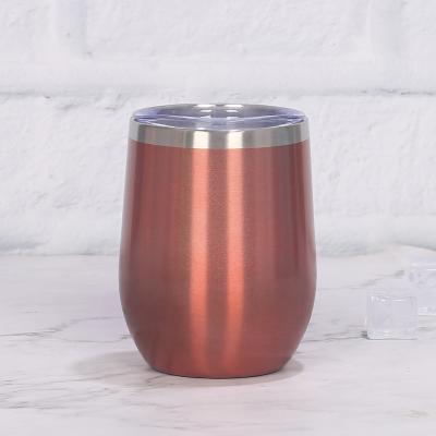 China Northfox Stock 12oz Sustainable Tumbler Ready To Ship 304 Stainless Steel Double Wall Insulated Rose Gold Wine Tumbler Low Moq for sale