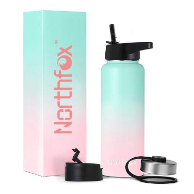 China Business Northfox 500ml 750ml Sports Insulated Double Wall Stainless Steel Thermal Water Bottle Flask for sale