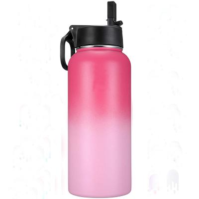 China Business Northfox Wide Mouth Stainless Steel Bottles Gradient Water Flask 32oz Vacuum Insulated Bottle Handle Cover Wide for sale