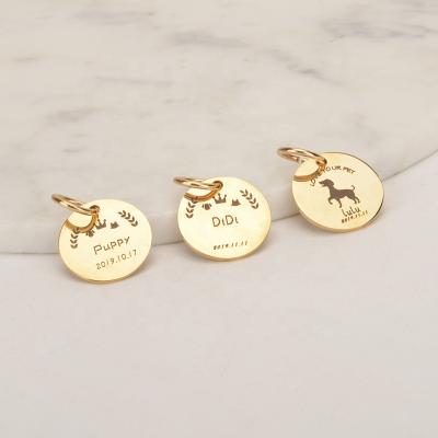 China New Stainless Steel Puppy Pet Viable Tag cuostmized logo lasering pet id tags for dog owner for sale