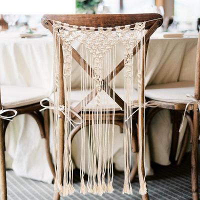 China Boho Art Macrame Wall Hanging Chair Hanging for Party Event Use Wedding Decor for sale