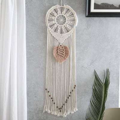 China Rustic Macrame Woven Wall Hanging Boho Dreamy Sun Catcher Wall Hangings Art Decor Beautiful Bohemian Chic Home Decor for sale