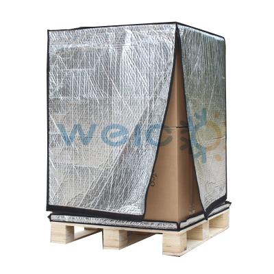 China Custom Reusable Reusable Waterproof Foil Bubble Carrier Size Pallet Wrap Thermal Blanket for sale