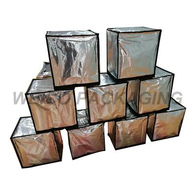 China Reusable Barrier Heat Resistance Bubble Pallet Cover Foil Container Foil Heat Insulation Bag for sale