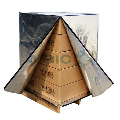 China Heat Insulation Reusable Aluminum Foil Bubble Covering Pallet Cover For Pallet for sale