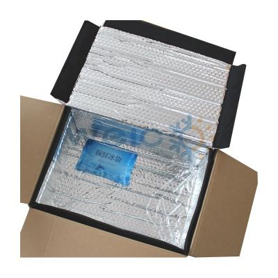 China Waterproof Customized Aluminum Foil Bubble Box Liner , Thermal Insulated Shipping Carton Liner For Food for sale