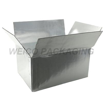 China Modern Cold Chain Food Shipping Bubble Thermal Insulation Aluminum Foil Box Bubble Liner for sale