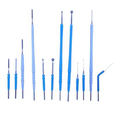 China Medical Surgery Instrument Lletz Ball Electrodes Blue Insulated 13cm Reusable Electrosurgical Needle Electrode cautery for sale