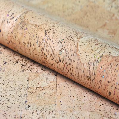 China Anti-rust Portugal imported natural cork bread veins rainbow color cork fabric for bags Te koop