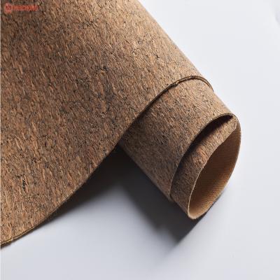 China Natural Cork Fabric Abrasion-Resistant Water Resistant Adhesive Cork Fabrics For Women Shoes And Bags for sale