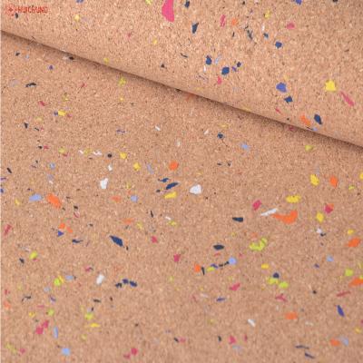 China Hot Sales Colored Cork Board Gravel EVA Cork Rubber Leather Abrasion-Resistant For Women Bags And Shoes for sale