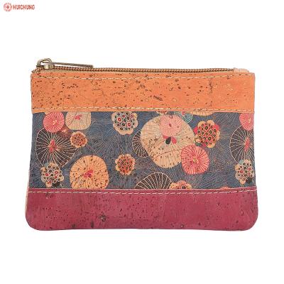 China Waterproof Wholesale Pattern Cork Clutch Bags Eco-friendly Printed Cork Purse For Women for sale