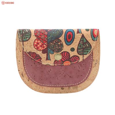 China Eco-Friendly 100% Cork Handbag Cork Clutch Purse With Printing Casual Tote Zipper And Latch 100 Pcs Vintage Customized Eco Friendly Purple Logo for sale