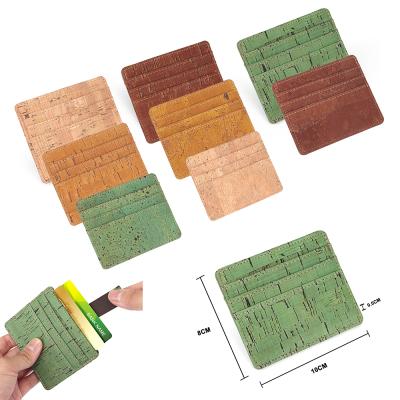 China Colorful Minimalist Safe Thin Credit Anti-theft Cork Card Holder Pocket Slim Wallet Vintage Wallet Te koop