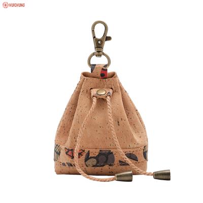 China New Eco-Friendly Natural Color 743 Irregular Cork Keychain Decoration 1pcs/pack Ecofriendly Customized Logo Print Design Cork Key Chain for sale