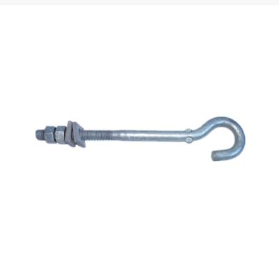 China High Quality Stay Wire Accessories Stay Wire Accessories Galvanized Hook Braid Bolt Hanger Hook for sale