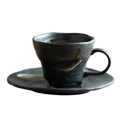 China Factory direct wholesale coffee cappuccino serving eco viable coffee cup, porcelain saucer and ceramic tea cup sets for sale