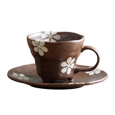 China Restaurant Viable Wholesale Bulk Porcelain Hotel Creative Gift Set Porcelain Tea Cups Saucer Ceramic Coffee Cup for sale