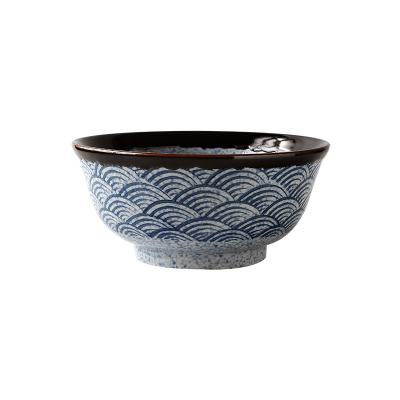 China Viable factory direct wholesale ceramic hand painted bowls, soup bowls and noodle bowls, household restaurant and hotel tableware for sale