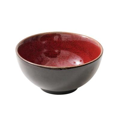 China Factory direct wholesale color viable 5 inch ceramic salad bowl porcelain rice bowl dessert ice cream bowl for sale