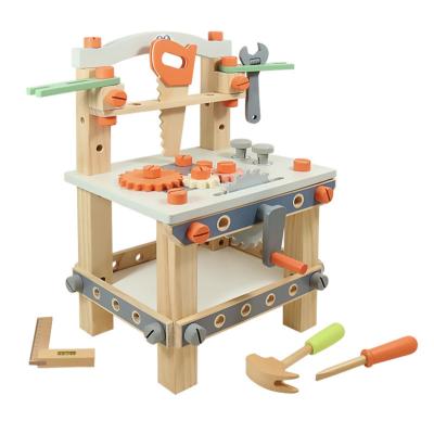 China Wholesale MODEL TOY 2022 Children Role Play Tool Simulation Pretend Wooden Bench Toy Kids Tool Set for sale