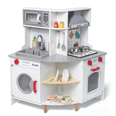 China Pretend Kitchen Toy Play Set 2022 Wholesale Kids Simulation Kitchen Accessories Pretend Play Toaster Wooden Toy For Kids Set for sale